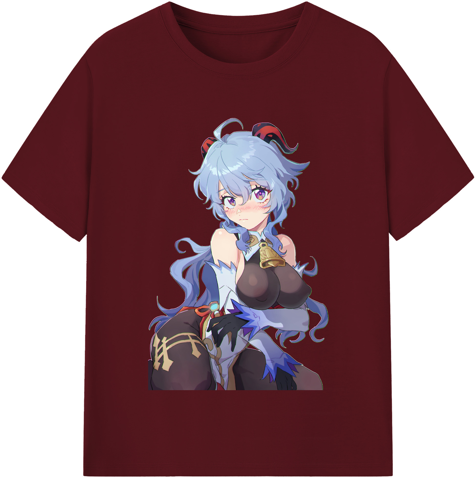 げんし神 甘雨 かんう genshin Ganyu 綿100％半袖Tシャツ（フロントプリント）